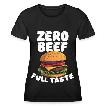 Vegetarischer Burger Veganer Burger Veggie-Burger - Frauen Funktions-T-Shirt - Schwarz - Vorne - AI Model Female 172 light (172cm)