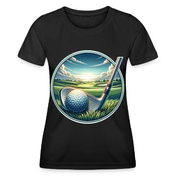 Golfe - T-shirt sport Femme - noir - Devant - AI Model Female 172 light (172cm)