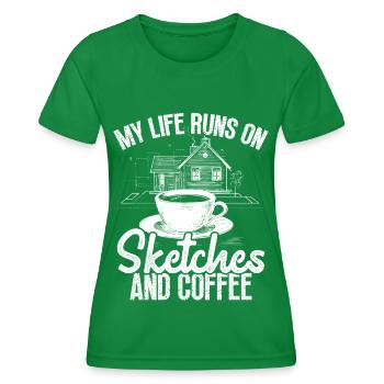 Architecte Architecture Cadeau Étudiant en architecture - T-shirt sport Femme - vert - Devant - AI Model Female 172 dark (172cm)