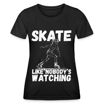 patineur patineur patin à glace patin à glace - T-shirt sport Femme - noir - Devant - AI Model Female 172 light (172cm)