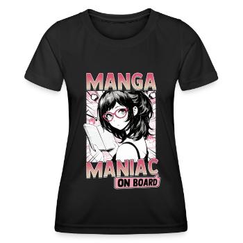 Manga Bücher Manga Liebhaber - Frauen Funktions-T-Shirt - Schwarz - Vorne - AI Model Female 172 light (172cm)