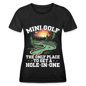 Golf Golf Golf Golf Parcours de Golf - T-shirt sport Femme - noir - Devant - AI Model Female 172 light (172cm)