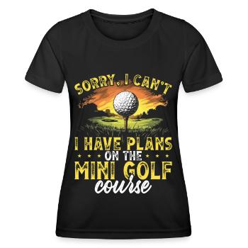 Golf Golf Golf Golf Parcours de Golf - T-shirt sport Femme - noir - Devant - AI Model Female 172 light (172cm)