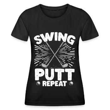 Golf Golf Golf Golf Parcours de Golf - T-shirt sport Femme - noir - Devant - AI Model Female 172 light (172cm)