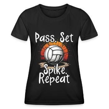 Beach Volleyball Volleyball Volleyball Players - Women's Functional T-Shirt - black - Front - AI Model Female 172 light (172cm)