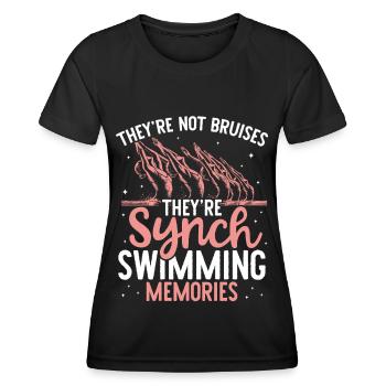 Nageuses synchronisées - T-shirt sport Femme - noir - Devant - AI Model Female 172 light (172cm)