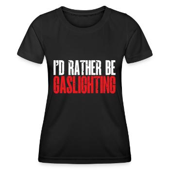 Allume-gaz - T-shirt sport Femme - noir - Devant - AI Model Female 172 light (172cm)
