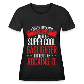 Allume-gaz - T-shirt sport Femme - noir - Devant - AI Model Female 172 light (172cm)