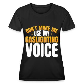 Allume-gaz - T-shirt sport Femme - noir - Devant - AI Model Female 172 light (172cm)