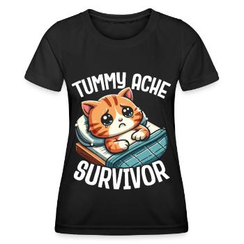 Douleur à l’estomac Survivant Douleur à l’estomac - T-shirt sport Femme - noir - Devant - AI Model Female 172 light (172cm)