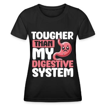 Douleur à l’estomac Survivant Douleur à l’estomac - T-shirt sport Femme - noir - Devant - AI Model Female 172 light (172cm)