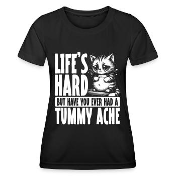 Douleur à l’estomac Survivant Douleur à l’estomac - T-shirt sport Femme - noir - Devant - AI Model Female 172 light (172cm)