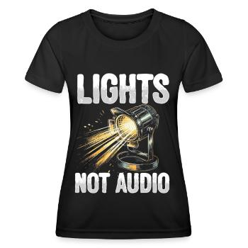 Lighting technician Lighting technician Lighting technology - Women's Functional T-Shirt - black - Front - AI Model Female 172 light (172cm)