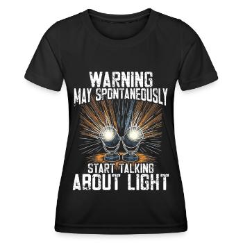 Lighting Technician Lighting Technician Lighting Technology - Women's Functional T-Shirt - black - Front - AI Model Female 172 light (172cm)