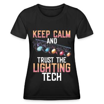 Lighting Technician Lighting Technician Lighting Technology - Women's Functional T-Shirt - black - Front - AI Model Female 172 light (172cm)