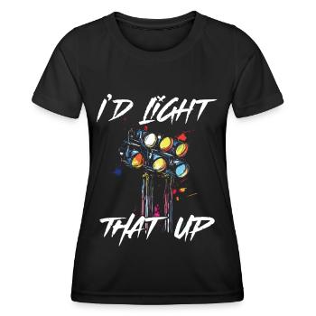 Lighting technician Lighting technician Lighting technology - Women's Functional T-Shirt - black - Front - AI Model Female 172 light (172cm)