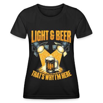 Lighting technician Lighting technician Lighting technology - Women's Functional T-Shirt - black - Front - AI Model Female 172 light (172cm)
