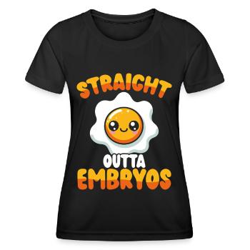 Bewusstsein für Unfruchtbarkeit IVF Befruchtung - Frauen Funktions-T-Shirt - Schwarz - Vorne - AI Model Female 172 light (172cm)