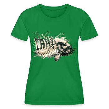 carp-hunter shadow - Frauen Funktions-T-Shirt - Kelly Green - Vorne - AI Model Female 172 dark (172cm)