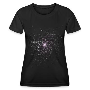 Die Antwort ist 42 - Frauen Funktions-T-Shirt - Schwarz - Vorne - AI Model Female 172 light (172cm)