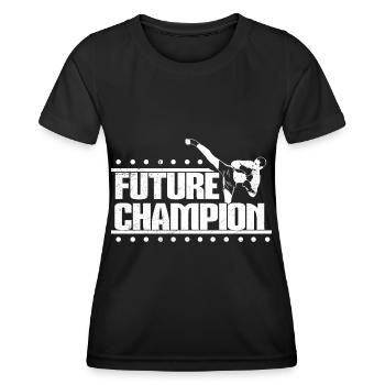 Kickboxing sport gift idea - Women's Functional T-Shirt - black - Front - AI Model Female 172 light (172cm)