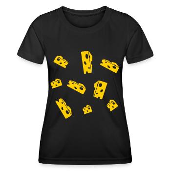 CHEESE - Women's Functional T-Shirt - black - Front - AI Model Female 172 light (172cm)