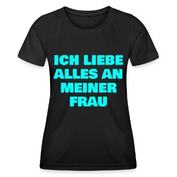 Ich liebe alles an meiner Frau - Frauen Funktions-T-Shirt - Schwarz - Vorne - AI Model Female 172 light (172cm)