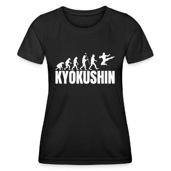 Evolution Kyokushin Karate Kampfsport Geschenk JPN - Frauen Funktions-T-Shirt - Schwarz - Vorne - AI Model Female 172 light (172cm)