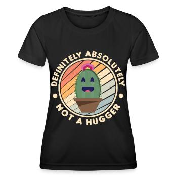 Not a Hugger Umarmung antisozial introvertriert - Frauen Funktions-T-Shirt - Schwarz - Vorne - AI Model Female 172 light (172cm)
