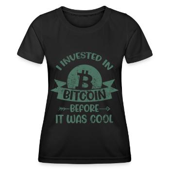Bitcoin - T-shirt sport Femme - noir - Devant - AI Model Female 172 light (172cm)