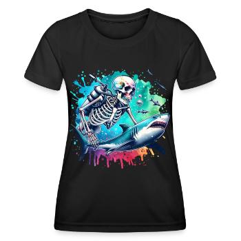 Tauchen Taucher - Frauen Funktions-T-Shirt - Schwarz - Vorne - AI Model Female 172 light (172cm)