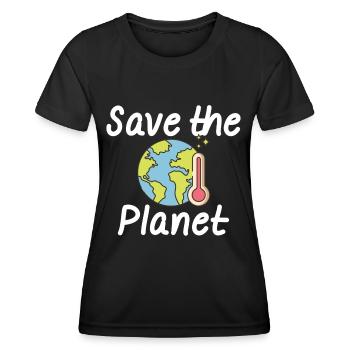 Klimawandel Umweltschutz Naturschutz - Frauen Funktions-T-Shirt - Schwarz - Vorne - AI Model Female 172 light (172cm)