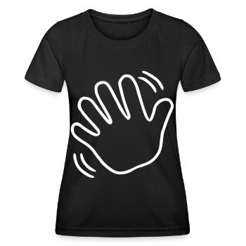 Emoji font signe croquis blanc - T-shirt sport Femme - noir - Devant - AI Model Female 172 light (172cm)