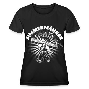Zimmermann - Frauen Funktions-T-Shirt - Schwarz - Vorne - AI Model Female 172 light (172cm)