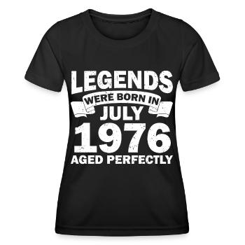 46ème anniversaire Juillet né 1976 Idée cadeau - T-shirt sport Femme - noir - Devant - AI Model Female 172 light (172cm)