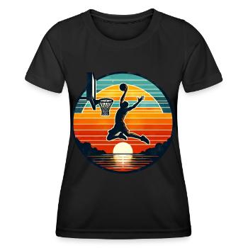 Basketball Basketballer - Frauen Funktions-T-Shirt - Schwarz - Vorne - AI Model Female 172 light (172cm)