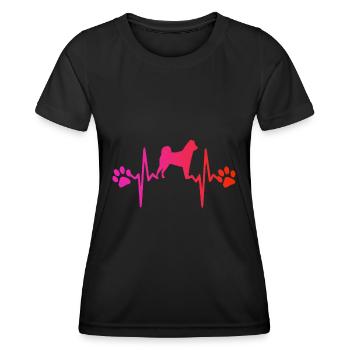 Chien - T-shirt sport Femme - noir - Devant - AI Model Female 172 light (172cm)