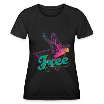 Wellensittich - Frauen Funktions-T-Shirt - Schwarz - Vorne - AI Model Female 172 light (172cm)