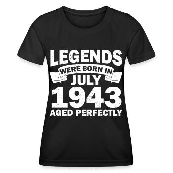 78. Geburtstag Juli Jahrgang 1943 Geschenkidee - Frauen Funktions-T-Shirt - Schwarz - Vorne - AI Model Female 172 light (172cm)