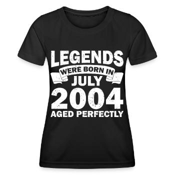 18ème anniversaire Juillet millésime 2004 idée cadeau - T-shirt sport Femme - noir - Devant - AI Model Female 172 light (172cm)