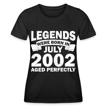 20ème anniversaire Juillet millésime 2002 idée cadeau - T-shirt sport Femme - noir - Devant - AI Model Female 172 light (172cm)