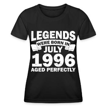 26. Geburtstag Juli Jahrgang 1996 Geschenkidee - Frauen Funktions-T-Shirt - Schwarz - Vorne - AI Model Female 172 light (172cm)