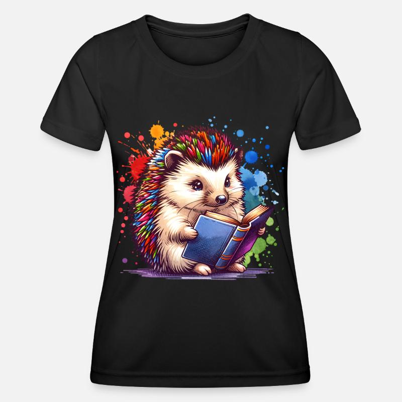 Read Hedgehog - Women's Functional T-Shirt - black