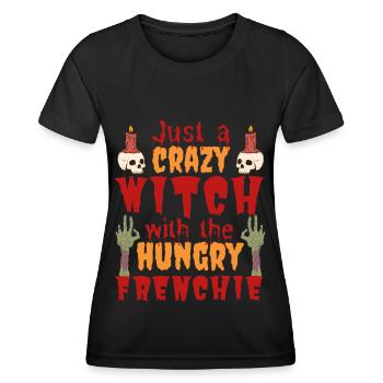 Français Bulldog Halloween Dog Dicton - T-shirt sport Femme - noir - Devant - AI Model Female 172 light (172cm)