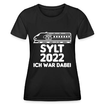 Sylt 2022 ich war dabei - Party an Nordsee Urlaub - Frauen Funktions-T-Shirt - Schwarz - Vorne - AI Model Female 172 light (172cm)