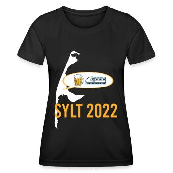 Sylt 2022 Weekend - Party on North Sea Holiday - Women's Functional T-Shirt - black - Front - AI Model Female 172 light (172cm)