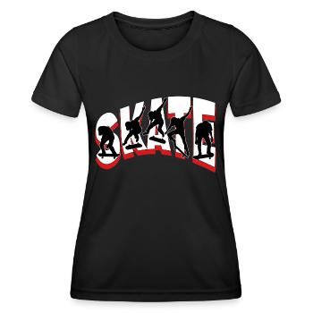 Skateboarding Skate Skater Skateboard Sk8 Trick - Frauen Funktions-T-Shirt - Schwarz - Vorne - AI Model Female 172 light (172cm)