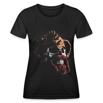 Viking skull - Women's Functional T-Shirt - black - Front - AI Model Female 172 light (172cm)