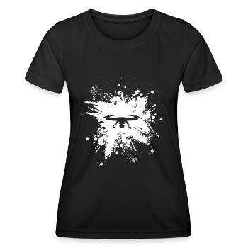 Drohne - Frauen Funktions-T-Shirt - Schwarz - Vorne - AI Model Female 172 light (172cm)