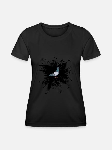 Pigeon pigeon colombophile pigeons pigeons - T-shirt sport Femme - noir